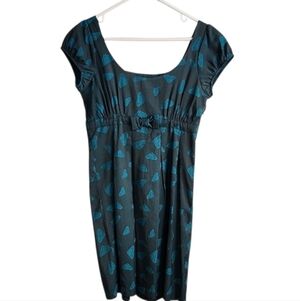 H&M Blue Mini Dress with A Scoop Neck and Puff Cap Sleeves 6